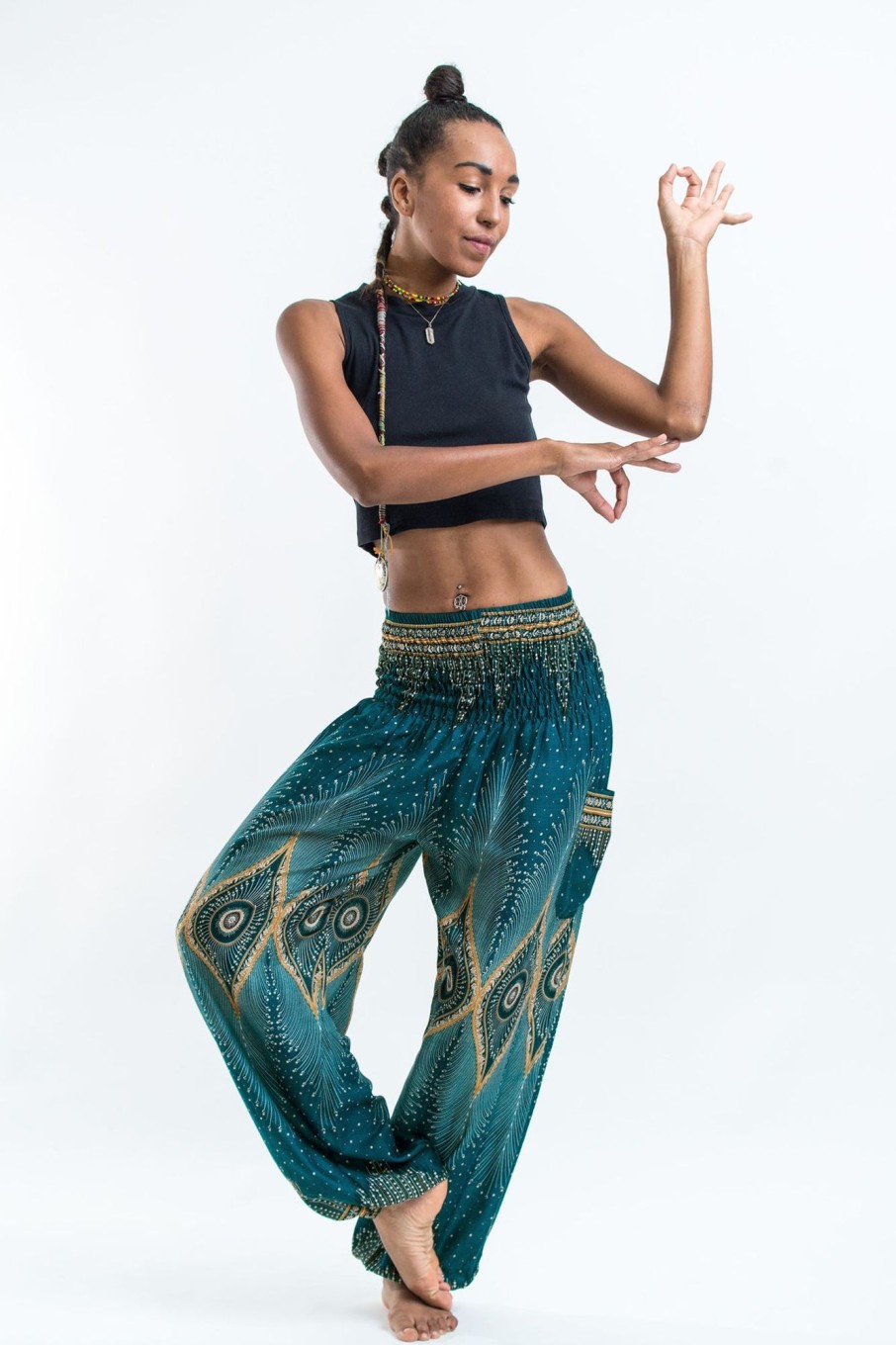 Women HaremPants | Diamond Peacock Women'S Harem Pants In Turquoise