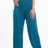 Plus Size HaremPants | Solid Color Women'S Tall Harem Pants In Aqua Blue