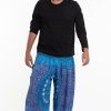 Plus Size HaremPants | Plus Size Tribal Chakras Men'S Harem Pants In Blue