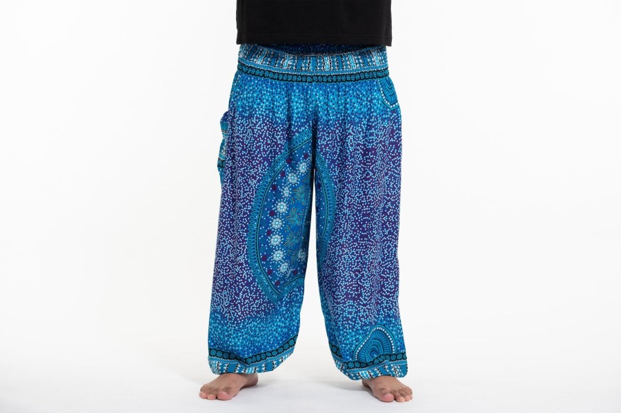 Plus Size HaremPants | Plus Size Tribal Chakras Men'S Harem Pants In Blue