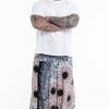 Men HaremPants | Plus Size Paisley Mandalas Drop Crotch Men'S Harem Pants In Silver Gray