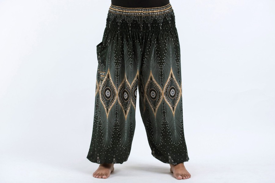 Women HaremPants | Plus Size Diamond Peacock Women'S Harem Pants In Green