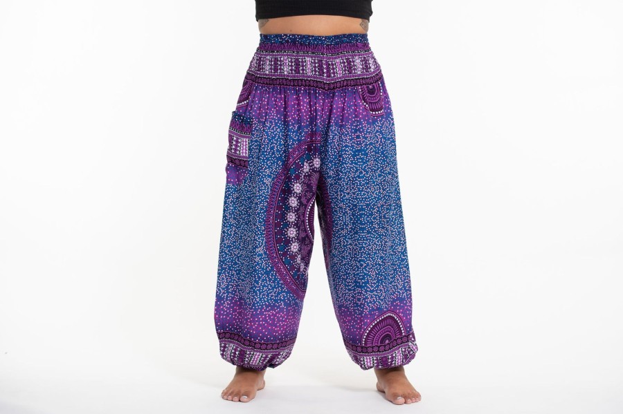 Women HaremPants | Plus Size Tribal Chakras Women'S Harem Pants In Purple