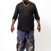 Plus Size HaremPants | Plus Size Stone Washed Patchwork Men Unisex Pants In Blue