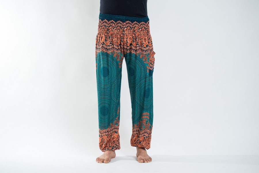 Men HaremPants | Geometric Mandalas Men'S Harem Pants In Turquoise