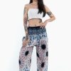 Women HaremPants | Paisley Mandalas Women'S Harem Pants In Silver Gray