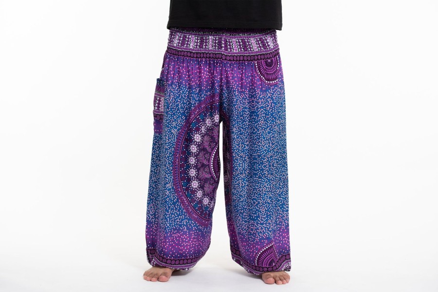 Men HaremPants | Plus Size Tribal Chakras Men'S Harem Pants In Purple