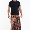 Men HaremPants | Peacock Paisley Drop Crotch Men'S Harem Pants In Black