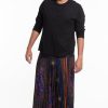 Plus Size HaremPants | Plus Size Peacock Eyes Drop Crotch Men'S Harem Pants In Navy