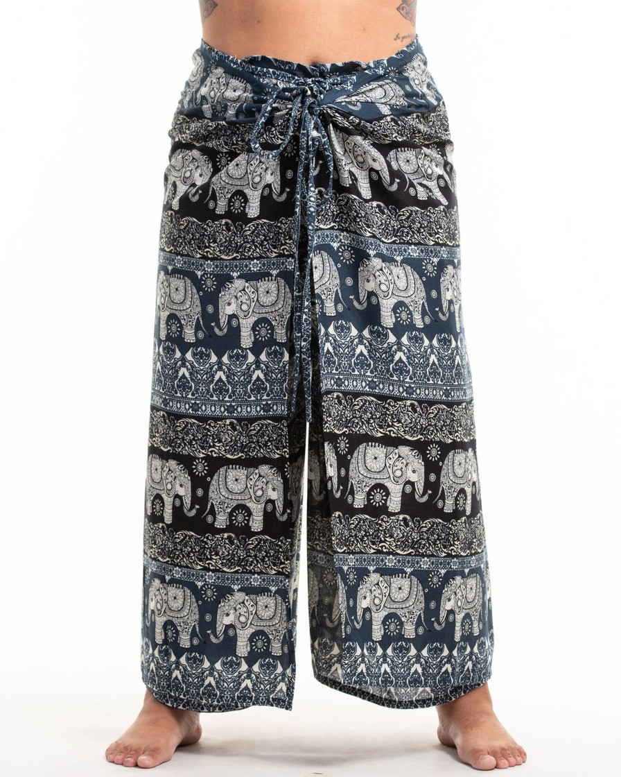 Plus Size HaremPants | Plus Size Divine Elephant Wrap Palazzo Style Harem Pants In Navy