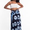 Women HaremPants | Tie Dye Handkerchief Midi Skirt In Blue Indigo