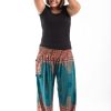 Women HaremPants | Plus Size Geometric Mandalas Women'S Harem Pants In Turquoise