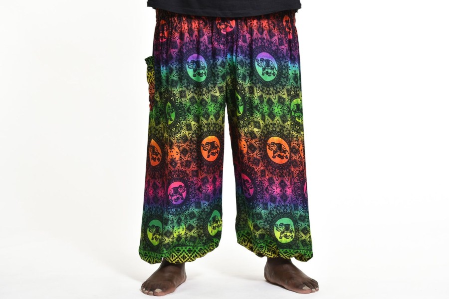 Men HaremPants | Plus Size Rainbow Elephant Men'S Elephant Pants In Green