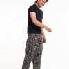 Men HaremPants | Hill Tribe Elephant Print Men'S Harem Pants In Black