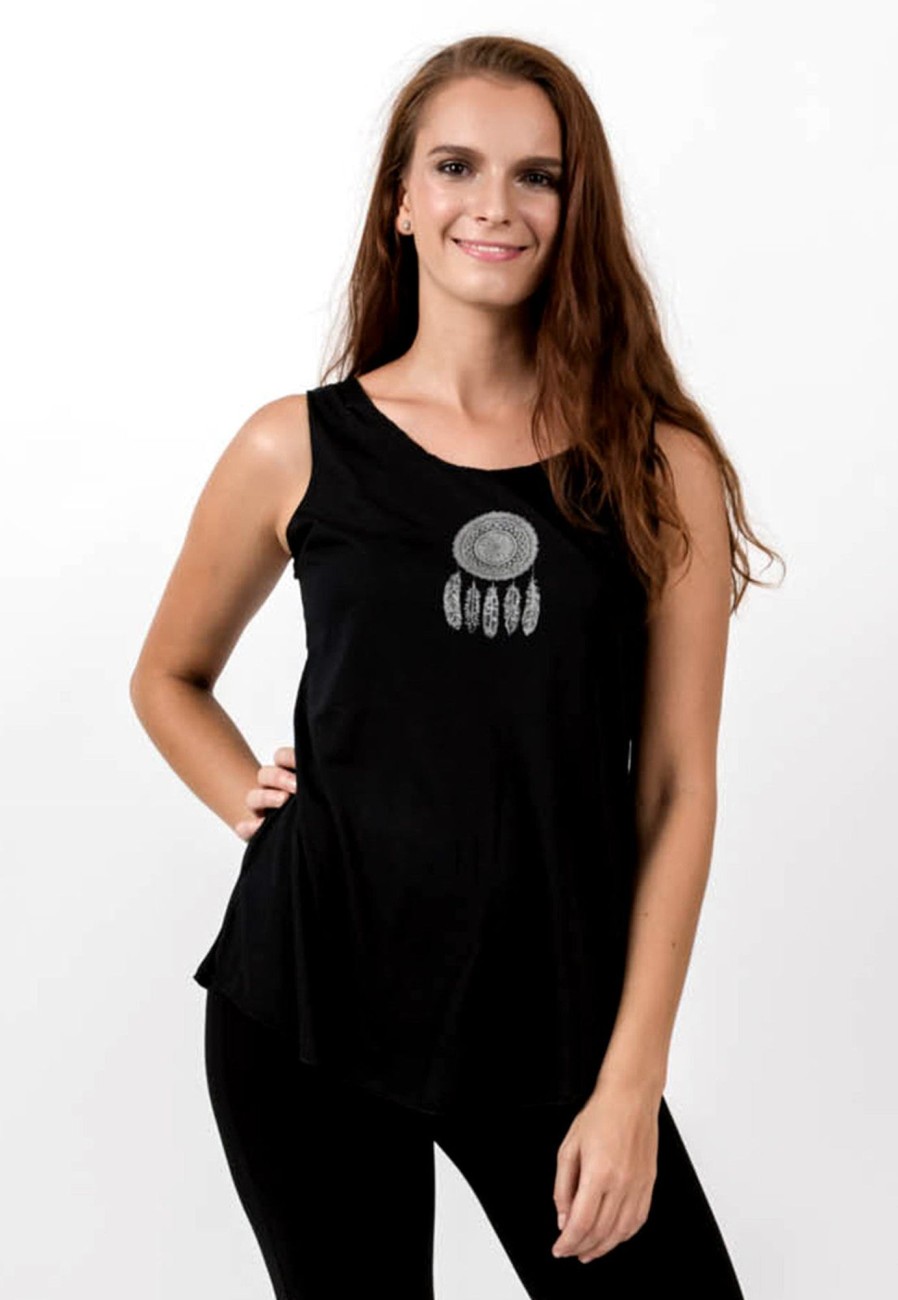 Women HaremPants | Loose Soft Vintage Style Women'S Tank Tops Dream Catcher Black