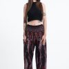 Women HaremPants | Paisley Feathers Women'S Harem Pants In Black