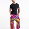 Men HaremPants | Tie Dye Cotton Men Harem Pants In Pink