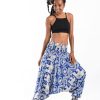 Women HaremPants | Imperial Elephant 2-In-1 Jumpsuit Elephant Pants In Blue