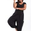 Plus Size HaremPants | Plus Size Cotton Women Unisex Pants In Black