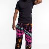 Men HaremPants | Tie Dye Cotton Men Harem Pants In Festival Black