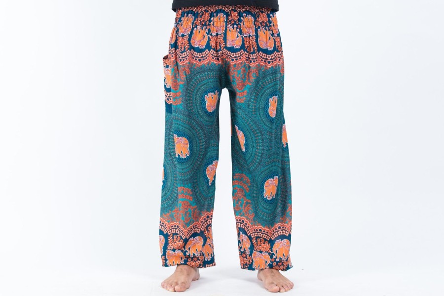 Men HaremPants | Mandala Elephant Men'S Elephant Pants In Turquoise