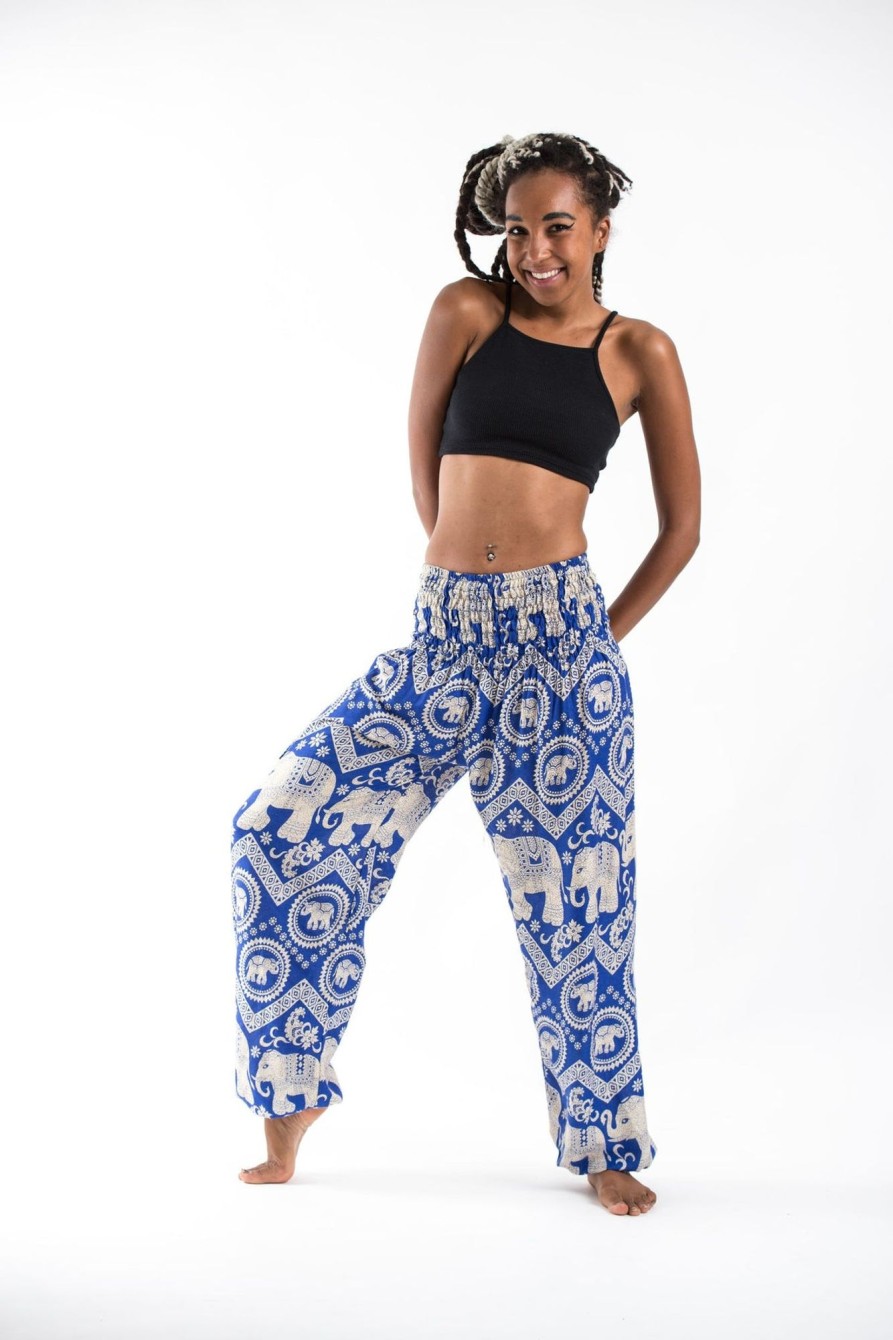 Women HaremPants | Imperial Elephant Women'S Elephant Pants In Blue