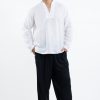 Men HaremPants | Mens Yoga Shirts Nehru Collared In White