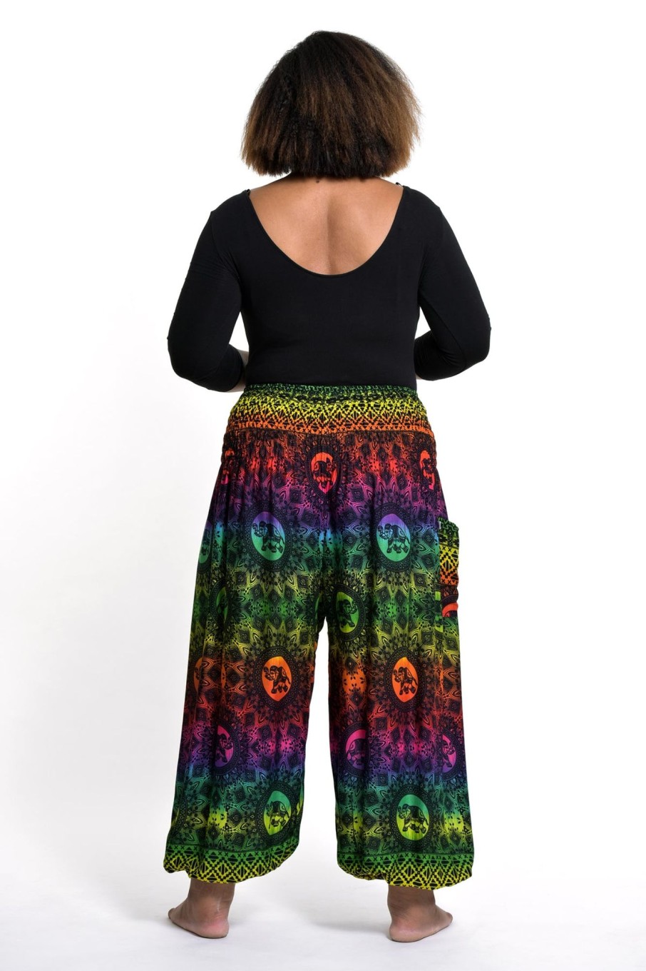 Women HaremPants | Plus Size Rainbow Elephant Women'S Elephant Pants In Green