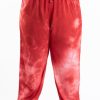 Men HaremPants | Plus Size Tie Dye Drawstring Men'S Yoga Massage Pants In Red