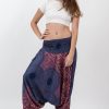 Women HaremPants | Geometric Mandalas 2-In-1 Jumpsuit Harem Pants In Blue