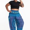 Plus Size HaremPants | Plus Size Tribal Chakras Women'S Harem Pants In Blue