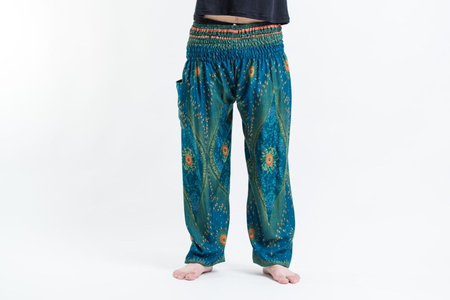 Men HaremPants | Peacock Eye Men'S Harem Pants In Turquoise