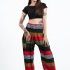 Women HaremPants | Boho Striped Women'S Harem Pants In Green