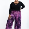 Women HaremPants | Plus Size Paisley Mandalas Women'S Harem Pants In Purple