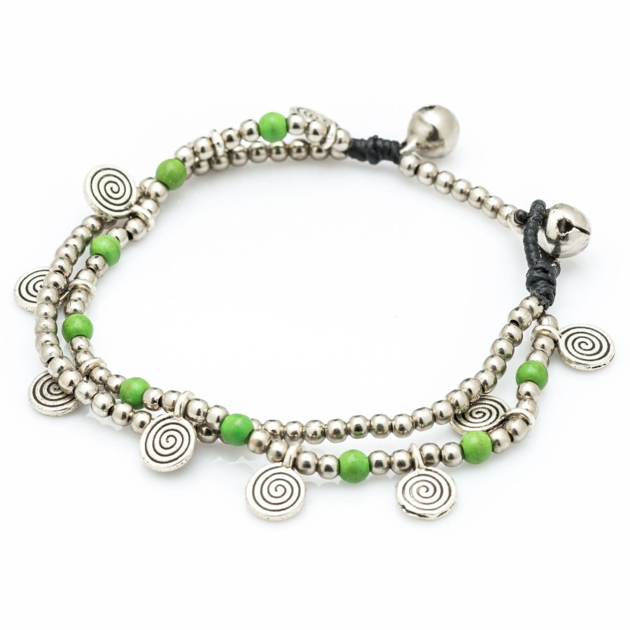 Accessories HaremPants | Bead And Charm Double Strand Bracelets Lime