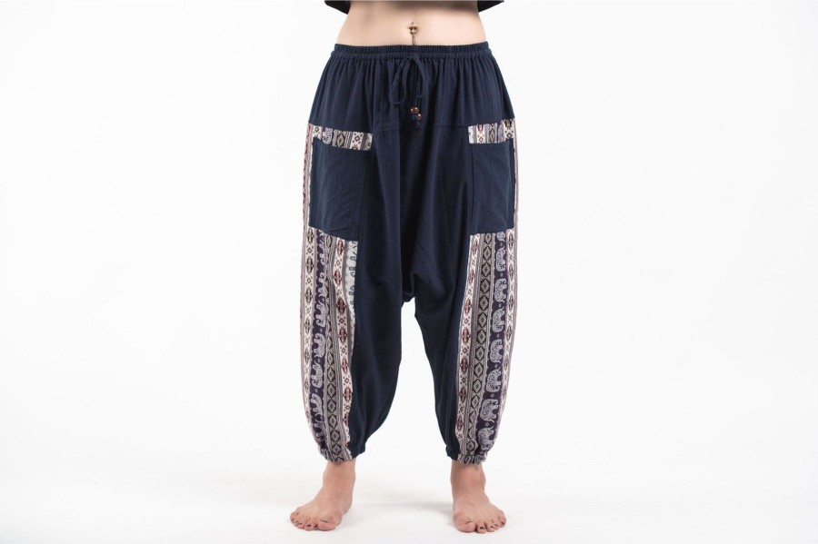 Women HaremPants | Elephant Aztec Cotton Women'S Harem Pants In Navy