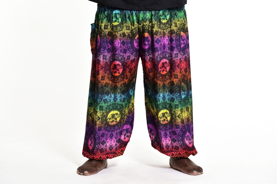 Plus Size HaremPants | Plus Size Rainbow Elephant Men'S Elephant Pants In Purple