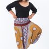 Women HaremPants | Plus Size Mandala Elephant 2-In-1 Jumpsuit Elephant Pants In Bronze