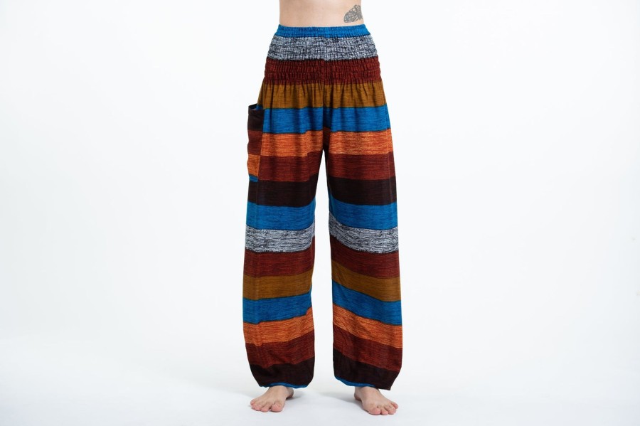 Women HaremPants | Boho Striped Women'S Harem Pants In Rust