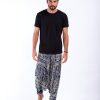 Men HaremPants | Tribal Prints Drop Crotch Men'S Harem Pants In Navy