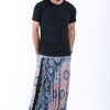 Men HaremPants | Mandala Elephant Drop Crotch Men'S Elephant Pants In Silver Gray