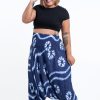 Plus Size HaremPants | Plus Size Tie Dye 2-In-1 Jumpsuit Harem Pants In Indigo