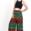 Women HaremPants | Rainbow Elephant Palazzo Style Elephant Pants In Orange