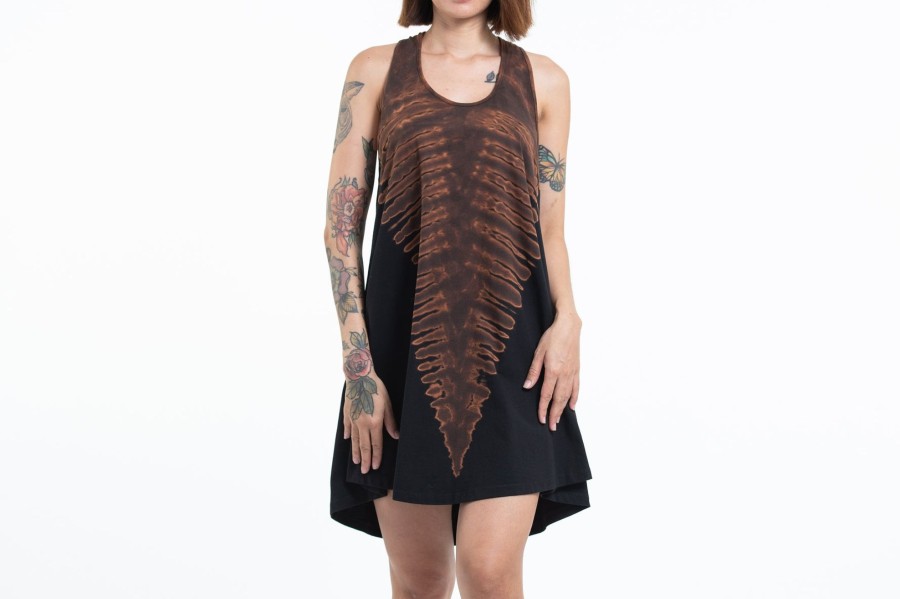 Women HaremPants | Tie Dye Cotton Tank Dress In 07 Black