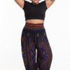 Women HaremPants | Plus Size Peacock Eye Women'S Harem Pants In Navy