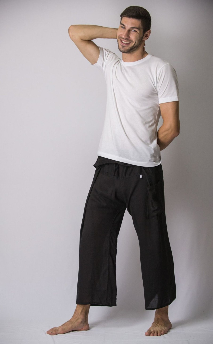 Men HaremPants | Unisex Thai Fisherman Pants In Black