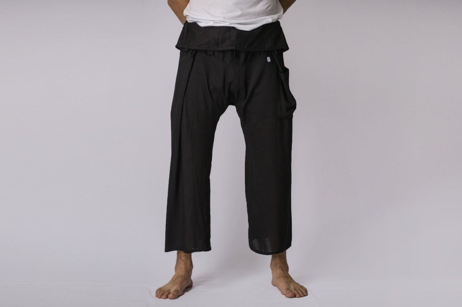 Men HaremPants | Unisex Thai Fisherman Pants In Black