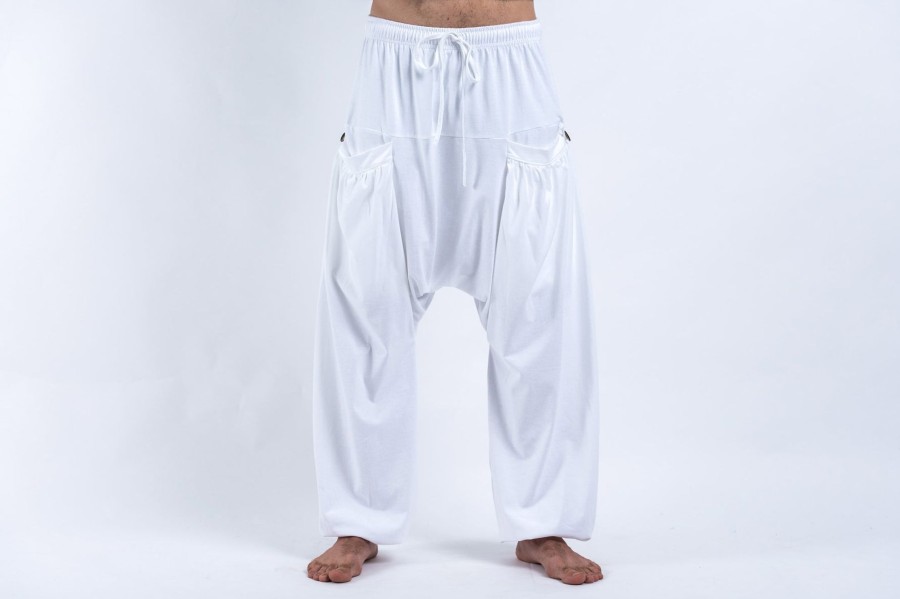 Men HaremPants | Cotton Men Harem Pants In Solid White