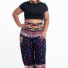 Plus Size HaremPants | Plus Size Triangles Women'S Harem Pants In Navy