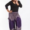 Women HaremPants | Plus Size Floral Mandalas Women'S Harem Pants In Purple